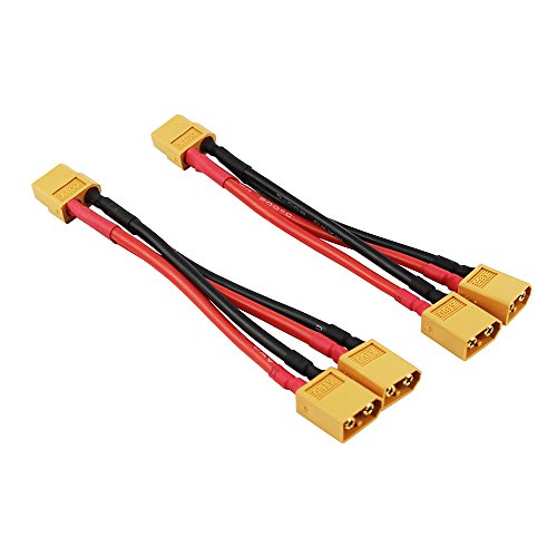 OliYin 2 stücke XT60 2-stecker auf 1-Weibliche Parallel Adapter Draht Kabel 14awg 3,93 Zoll für RC LiPO Batterie (Pack von 2) von OliYin