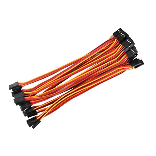 OliYin 20 stücke 5,90 inch 15 cm Männlich zu Männlich Blei Stecker Servo Verlängerungskabel Kabel Linie RC Modell Flugzeuge Gestrandet 22awg 60 Kerne Futaba JR von OliYin