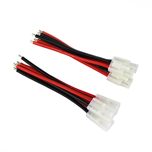 OliYin 3 Pairs Compatible for Tamiya Männlich Weiblich Stecker Adapter Kabel 14awg 10 cm für RC Auto Lipo Batterieladung von OliYin