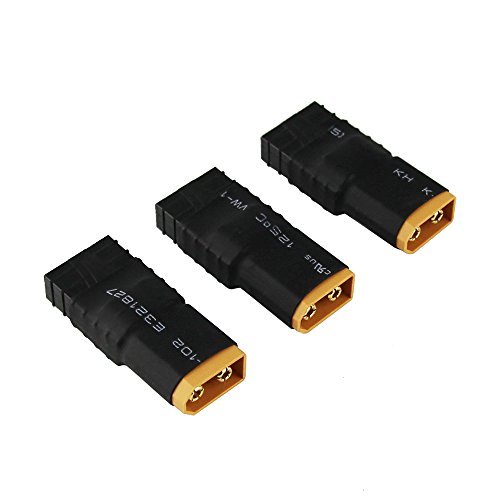 OliYin 3 stücke Männlich XT60 zu Weiblich TRX Stecker Adapter für Zippy Revo Slash (Packung von 3) von OliYin