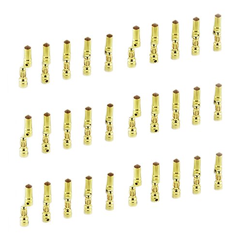 OliYin 30 Pairs 3,5mm Vergoldet Männlich Weiblich Bananenstecker Kugelstecker Ersatz für ESC Batterie und Motor OliYin 30 Pairs 3,5mm Vergoldet Männlich Weiblich Bananenstecker Kugelstecker Ersatz für ESC Batterie und Motor von OliYin