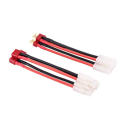 OliYin 3pairs Compatible for Big Tamiya to Deans T Plug T-Plug Male Female 14awg 3.93inch Soft Silicone Wire Switch Cable Connector(Pack of 3) von OliYin