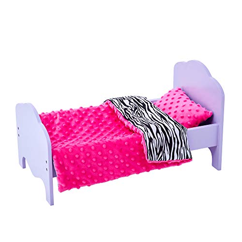 Olivia's Little World Kleine Prinzessin 45 cm Puppen-Einzelbett, Lila & Bettzeug Zebramotiv TD-11929-1H Olivia's Little World Kleine Prinzessin 45 cm Puppen-Einzelbett, Lila & Bettzeug Zebramotiv TD-11929-1H von Olivia's Little World