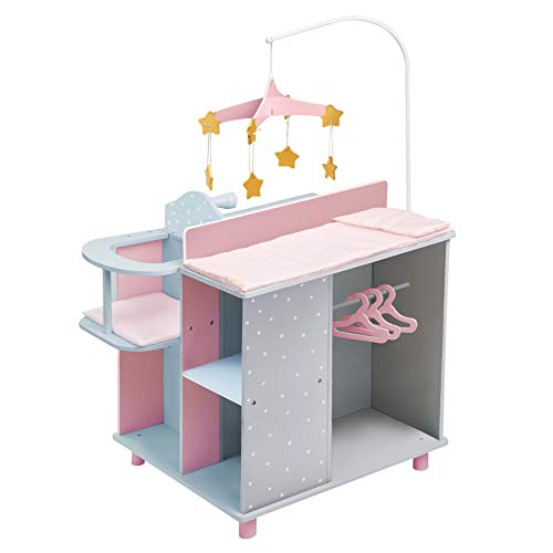 Olivia's Little World Puppen-Wickelkommode, Wickeltisch, Wickelstation Spielcenter Für Puppen Rosa Mit Puppen-Hochstuhl Und Mobile Puppenzubehör Für Kinder TD-0203AG Olivia's Little World Puppen-Wickelkommode, Wickeltisch, Wickelstation Spielcenter Für Puppen Rosa Mit Puppen-Hochstuhl Und Mobile Puppenzubehör Für Kinder TD-0203AG von Olivia's Little World