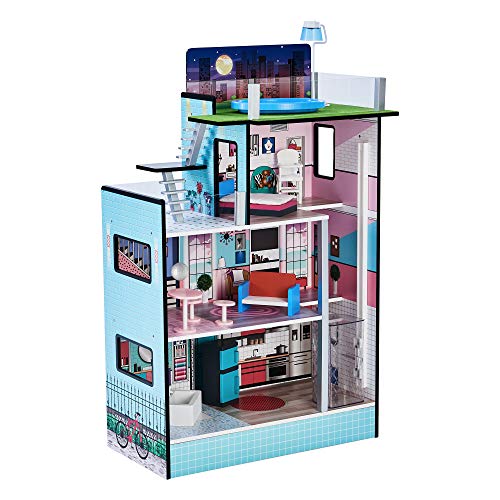 Olivia's Little World Stil Barcelona Dolls House Puppenhaus, blau TD-13111D Olivia's Little World Stil Barcelona Dolls House Puppenhaus, blau TD-13111D von Olivia's Little World