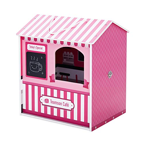 Teamson Kids - Traumland City Café 12" Doll House - Rosa/Weiß/Schwarz von Teamson Kids