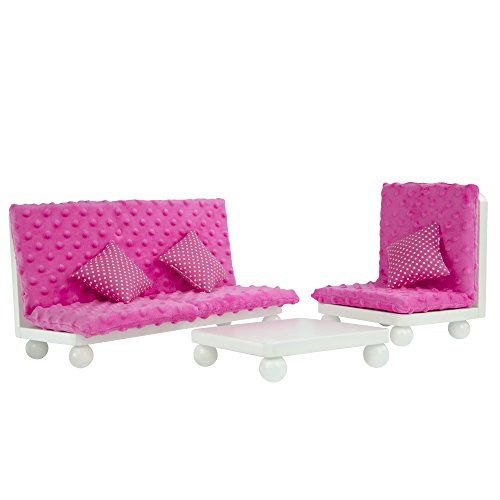 Olivias World 18 Zoll Babypuppen-Möbel Holz-Lounge-Sofa Puppenstuhl TD-11930A/B von Olivia's Little World