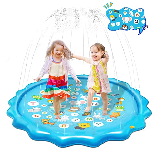 Olycism 67" Splash Pad für Kleinkinder Splash Spielmatte mit Alphabet & Tiere Muster Sprinkler Pad für Kinder Alter 3+ Wasserspielzeug für Sommer raußen Outdoor Garten Olycism 67" Splash Pad für Kleinkinder Splash Spielmatte mit Alphabet & Tiere Muster Sprinkler Pad für Kinder Alter 3+ Wasserspielzeug für Sommer raußen Outdoor Garten von Olycism