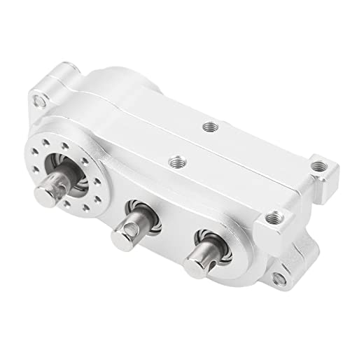 Omabeta 2 Geschwindigkeitsgetriebekoffer, CNC -bearbeitete Anodierte Legierung, RC -Teile für SCX10 -Kletterer, 313 Mm Radstandsrahmen mit, für 1/10 RC -Auto (Silber) von Omabeta