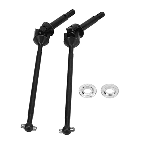 Omabeta 2pcs RC Frontantriebswelle Stahl RC -Getriebewelle Austausch für Losi 1/10 Auto Höherer Tragfähigkeit Größerer Antriebswinkel (Schwarz) von Omabeta