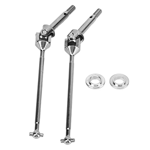 Omabeta 2pcs RC Frontantriebswelle Stahl RC -Getriebewelle Austausch für Losi 1/10 Auto Höherer Tragfähigkeit Größerer Antriebswinkel (Silber) von Omabeta