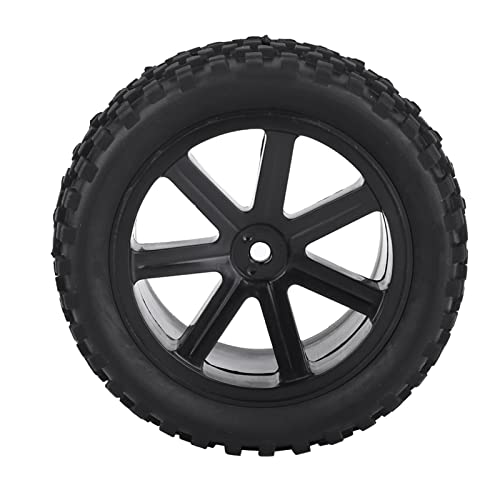 Omabeta 4pcs 1/10 RC Tire Wheel Tire Set Hochwertige Nylonfelgen Superior Gummi -Schwamm -Füllung mit Besserem Griff für Rotes HSP HPI Hobbyking Losi VRX LRP ZD Racing Crawler CAR (Schwarz) von Omabeta