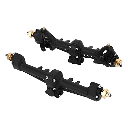 Omabeta Kunststoffgehäuse, Erhöhte Vorderpfahl -Baugruppe, 3 Mm Breiter und 6 Mm Höheres Upgrade, Achsen für SCX24, EMAX ES08MA II Servo Kompatibel (Schwarz) von Omabeta