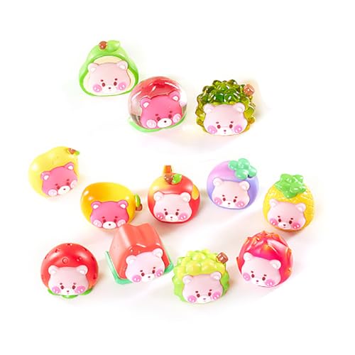 Omabeta Mini Fruchtfiguren Blindes Bag, Dekorative überraschende Niedliche Harz -Figur -Ornament für Geburtstage Ferien, Wohnkultur (12pcs) von Omabeta