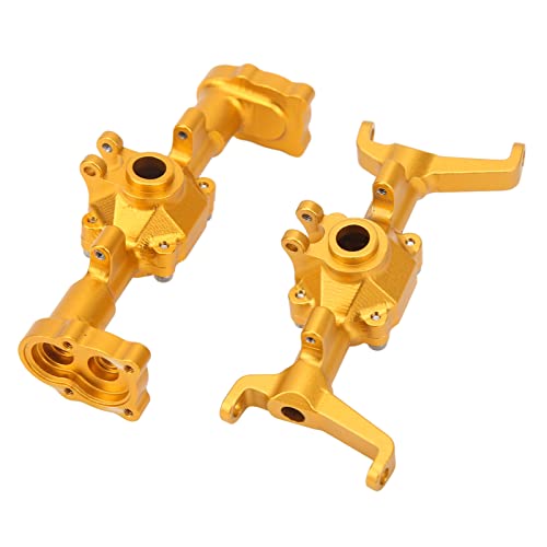 Omabeta RC Front- und Hinterachehäuser, Aluminiumlegierung CNC -Vorder- und Hinterachsengehäuse, Höhere und Breitere Achsen, die für FMS FCX24 1/24 RC -Auto Ausgelegt Sind (Gold) von Omabeta
