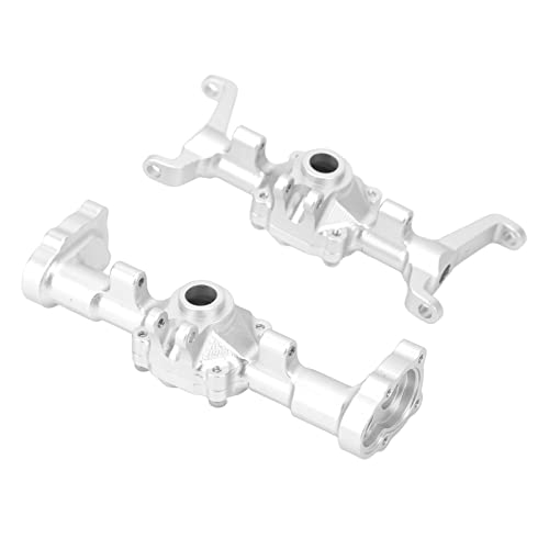 Omabeta RC Front- und Hinterachehäuser, Aluminiumlegierung CNC -Vorder- und Hinterachsengehäuse, Höhere und Breitere Achsen, die für FMS FCX24 1/24 RC -Auto Ausgelegt Sind (Silber) von Omabeta