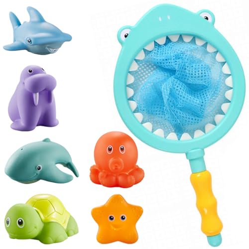 Omnikryp 6 Stück Badespielzeug Baby, Badespielzeug Baby, Badewannenspielzeug ab 1 2 3 Jahr, Silikon Wasserspielzeug Kinder mit Spritztiere Omnikryp 6 Stück Badespielzeug Baby, Badespielzeug Baby, Badewannenspielzeug ab 1 2 3 Jahr, Silikon Wasserspielzeug Kinder mit Spritztiere von Omnikryp
