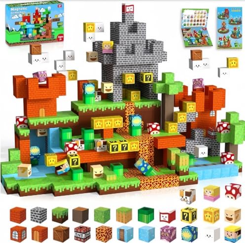 Onalix Magnetische Bausteine, 150 Teile Magnetbausteine für Kinder 3-8 Jahre - Kreatives Baupuzzle-Spielset von Onalix