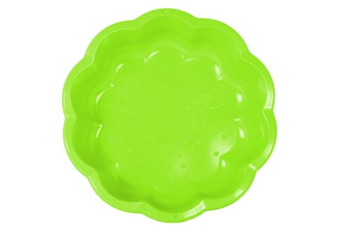 Ondis24 Wassermuschel Sandmuschel Sandkasten aus Kunststoff Blumendesign (apfelgrün, 1 teilig) von Ondis24
