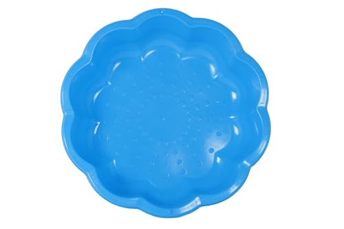 Ondis24 Wassermuschel Sandmuschel Sandkasten aus Kunststoff Blumendesign (blau, 1 teilig) von Ondis24