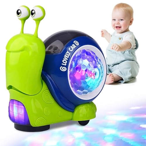 OneNine Schnecken Krabbelspielzeug Baby ab 1 2 3 Jahr, Bauchlage Spielzeug Baby mit Lichter und Musik, Spielzeug Baby 3-18 Monate, Tummy Time Toys Krabbelspielzeug Baby Weihnachten Geschenke OneNine Schnecken Krabbelspielzeug Baby ab 1 2 3 Jahr, Bauchlage Spielzeug Baby mit Lichter und Musik, Spielzeug Baby 3-18 Monate, Tummy Time Toys Krabbelspielzeug Baby Weihnachten Geschenke von OneNine