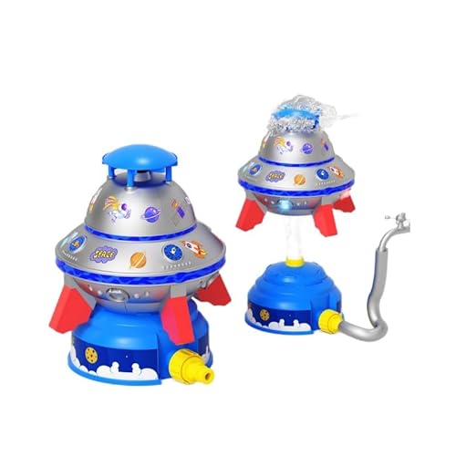 OneNine Water Rocket Sprinkler- UFO Raketen Wassersprinkler Spielzeug für Kinder Outdoor, Water Rocket Sprinkler, mit 3m-Tap-Schnittstelle Schlauchklemmen Rakete Sprinkler Kinder Garten Spielzeug von OneNine