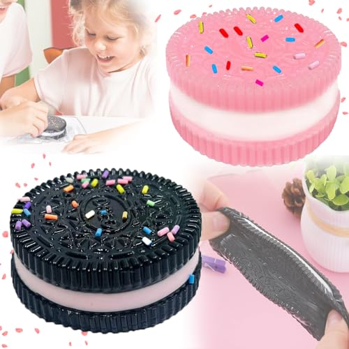 Oneroomone 2 Stück Keks Squeeze Toy, Squeeze Toy Für Stressabbau, Stress Relieving Toys, Keks-Stressabbau-Spielzeug, Stressabbau Spielzeug Stressball von Oneroomone