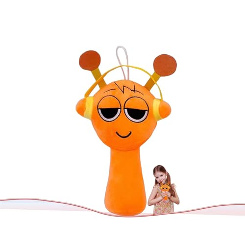 Oneroomone Sprunki Toy Figure Set, Game Charakter Plüsch, Weiches Sprunki Plüschtier, Sprunki Plush Für Erwachsene, Sprunki Kuscheltier Für Kinder, Super Soft Collectable Plush Toy (Orange) von Oneroomone