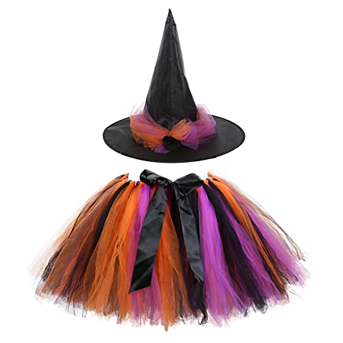 Hexenkostüm Mädchen, Hexe Kostüm Kinder, Faschingskostüme Halloween Karneval , Tüllrock Tütü Rock Bunt, Zubehör Hexenhut, Hexen Verkleidung Set Für Fasching Cosplay Party (Schwarze Schleife) Hexenkostüm Mädchen, Hexe Kostüm Kinder, Faschingskostüme Halloween Karneval , Tüllrock Tütü Rock Bunt, Zubehör Hexenhut, Hexen Verkleidung Set Für Fasching Cosplay Party (Schwarze Schleife) von Oneshlee