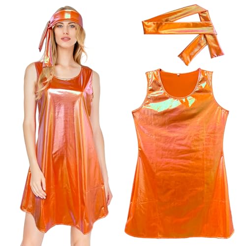 Karneval Kostüm Damen Faschingskostüme Damen Hippie, 60er 70er Jahre Bekleidung Damen Disco Outfit Damen Hippie Kostüm Damen Set, Hippie Kleid Rundhals Ärmellos Kostüm Damen Fasching Für Party (XL) Karneval Kostüm Damen Faschingskostüme Damen Hippie, 60er 70er Jahre Bekleidung Damen Disco Outfit Damen Hippie Kostüm Damen Set, Hippie Kleid Rundhals Ärmellos Kostüm Damen Fasching Für Party (XL) von Oneshlee