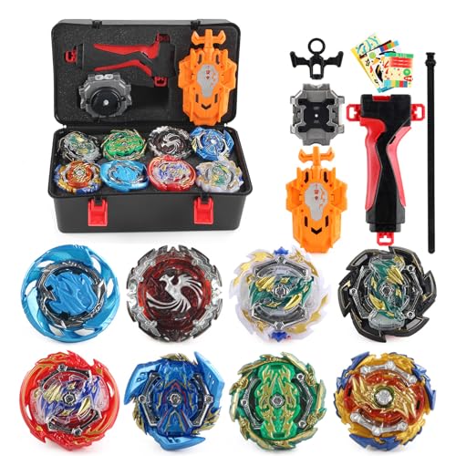 Baybledas Bayblades Burst Turbo Set, Gyro Burst Kreisel Set,4D Spielzeug Geschenk + Launcher Mit Box Set,Mischen 1 von Onetobye