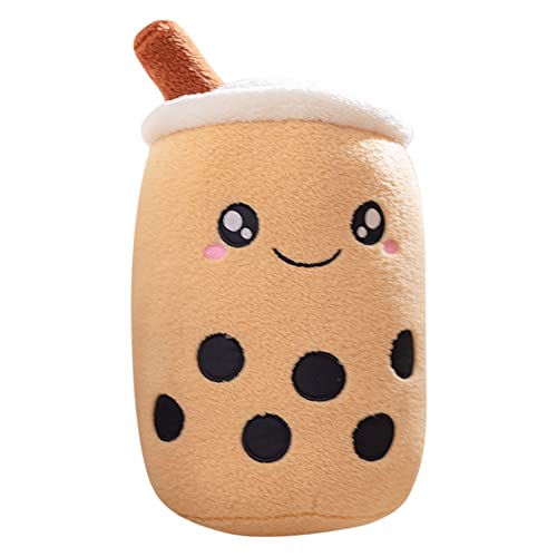 Bubble Tea Plüschtier,25CM Boba Kuscheltier Milchtee Teetasse Kissen Gefüllte Plüsch Spielzeug Weiches Schlafkissen Plüschpuppe Geburtstagsgeschenk für Kinder Erwachsene Dekoration Für Sofas, Betten von Onetobye