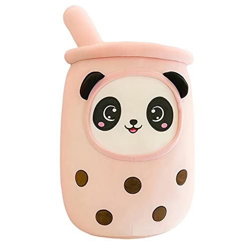 Herbests Bubble Tea Plüschtier, 24CM Kuscheltier Plüschpuppen Bubble Tea Plüsch Spielzeug Gefüllter Milchtee Weiche Softpuppe Kawaii Dekorative Kissen Spielzeug Geschenk Für Kinder,Panda Rosa von Onetobye