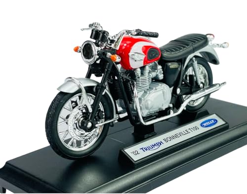 Welly Triumph Bonneville T100 T 100 2002 Rot Mit Sockel 1:18 1/18 Metall Modell Motorrad Die Cast Neu im Kasten Welly Triumph Bonneville T100 T 100 2002 Rot Mit Sockel 1:18 1/18 Metall Modell Motorrad Die Cast Neu im Kasten von Onetobye