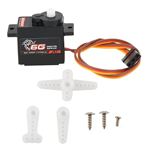 VGEBY Servogetriebe, S0006P 6g Micro Plastic Gear Mini Digital Servo für 1/24 RC Autoflugzeuge Starrflügler Automodell Spielzeug von Ongwan