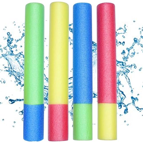 Onikiz 4 Stück Wasserpistole für Kinder, 40 cm Schaum Wasserspritzpistole Super Wasser Soaker Wasserspielzeug für Schwimmbad, Strand, Garten, Spiel im Freien von Onikiz