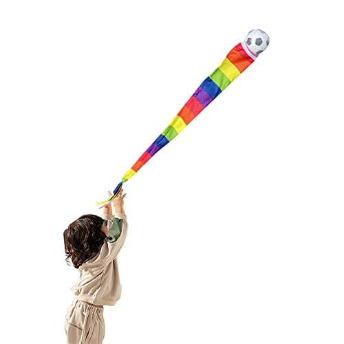 Lernspielzeug für Sportbälle - 1 Stück Bunte weiche Regenbogen-Spielbälle für Kinder - Umweltfreundliche Stoffsandsäcke Meteorball Sicherer und Leichter Fangschwanz Weicher Ball Kindergarten von Onkujlpst