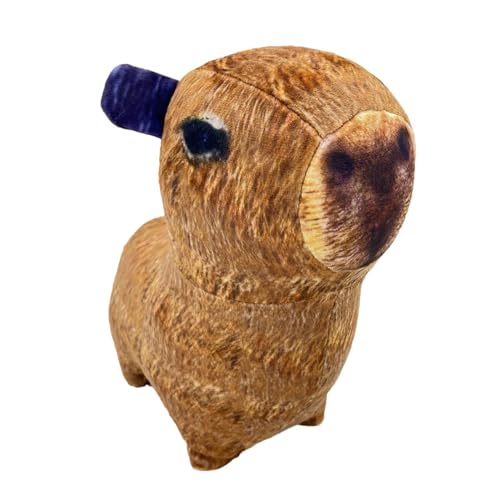 Onkujlpst Plüsch-Capybara-Stoffspielzeug - Weiches, kuscheliges Capybara-Spielzeug - Tragbares Capybara-Tier-Plüschspielzeug für Mädchen, Jungen, alle Altersgruppen, tolle Geburtstagsgeschenke für von Onkujlpst