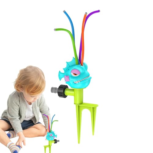 Onkujlpst Wassersprühsprinkler für den Außenbereich, automatischer Gartensprinkler | Verstellbares Garten-Wasserspielzeug für Kinder - Spritzendes Spaßspielzeug im Cartoon-Design für von Onkujlpst