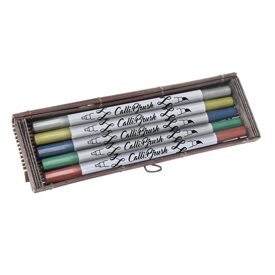Online Calli.Brush Double Tip Pens 5er Set Metallic Online Calli.Brush Double Tip Pens 5er Set Metallic von Online