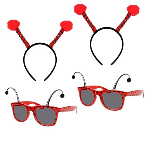 Onlvmyur 4 Stück Marienkäfer Kostüm Zubehör Niedlich Marienkäfer Haarreif Marienkäfer Brille Ladybug Kostüm für Erwachsene Kind Karneval Fasching Cosplay Onlvmyur 4 Stück Marienkäfer Kostüm Zubehör Niedlich Marienkäfer Haarreif Marienkäfer Brille Ladybug Kostüm für Erwachsene Kind Karneval Fasching Cosplay von Onlvmyur