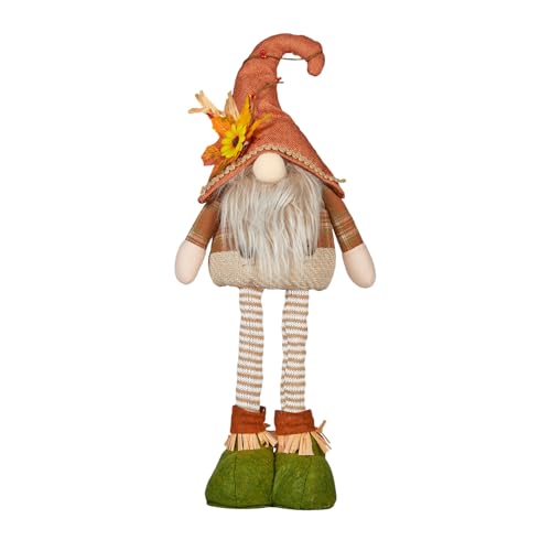 GNOME Mit Ausziehbaren Beinen, 50cm Herbstdeko Wichtel Mit Ausziehbaren Beinen, Herbstgnom Im Stehen, Autumn Dekoration Plüsch Figuren, Stehende Zwerge Zum Erntedankfest, Halloween Deko Figur von Onlynery