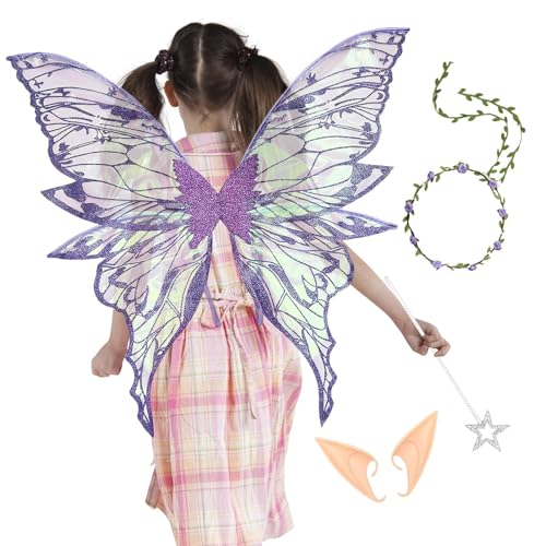 Onlynery Feenflügel Verkleidung - Schmetterlings Flügel Kostüm Engel Flügel Für Kinder Mädchen Und Frauen,Party Ausstattung Prinzessinnen Rollenspiel Kostüm Für Geburtstag Schminkfeiern Onlynery Feenflügel Verkleidung - Schmetterlings Flügel Kostüm Engel Flügel Für Kinder Mädchen Und Frauen,Party Ausstattung Prinzessinnen Rollenspiel Kostüm Für Geburtstag Schminkfeiern von Onlynery