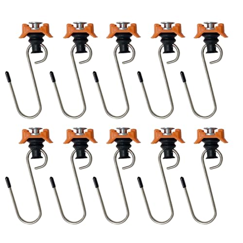 Onlynery Track -Binde -Haken, S Track Bindung | Schnelle Release -Tie Down | 10x Mehrzweckringe für RVS-Frachtwagen Aluminium-Schiene Reparaturschnalle Onlynery Track -Binde -Haken, S Track Bindung | Schnelle Release -Tie Down | 10x Mehrzweckringe für RVS-Frachtwagen Aluminium-Schiene Reparaturschnalle von Onlynery