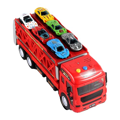 Spielzeug-LKW-Transport-Autotransporter - Kleinkind-Rennstrecke, Zusammenklappbares Aufbewahrungskatapult, großer LKW, Früherziehungsspielzeug für 2 3 4 5 6 Jahre alt von Onlynery