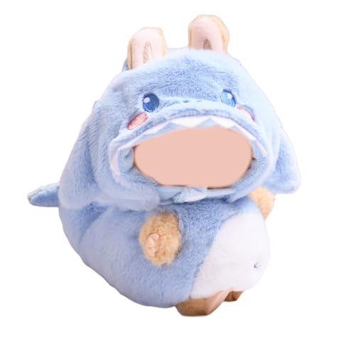 Onperpoe 17 cm Puppenkleider, blauer Haifisch-Stil Overall Outfit, Puppenkleidung für 17 cm Plüschpuppen, gefälschter Tierstil-Outfit Overall (keine Puppe) von Onperpoe