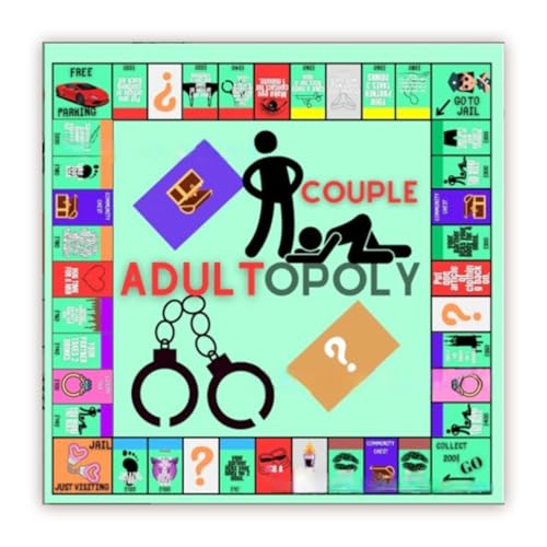 Onperpoe Brettspiel für Paare Adultopoly Board Game Paarspiele für Erwachsene Gesprächskarten für Paare Couple Adult Opoly Conversation Cards Relationship Card Game für Erwachsene ab 18 Jahren von Onperpoe