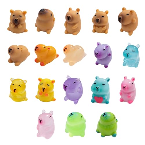 Onperpoe Capybara Mini-Figuren aus Kunstharz, leuchtende Capybara-Geschenke, Miniatur-Figuren, leuchten im Dunkeln, für Heimwerker, Garten, Puppenhaus, Mini-Spielzeug, Geschenke, Schreibtisch Onperpoe Capybara Mini-Figuren aus Kunstharz, leuchtende Capybara-Geschenke, Miniatur-Figuren, leuchten im Dunkeln, für Heimwerker, Garten, Puppenhaus, Mini-Spielzeug, Geschenke, Schreibtisch von Onperpoe
