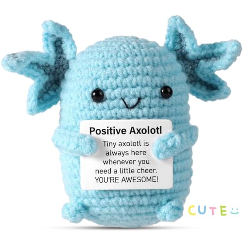 Onperpoe Positive Axolotl Häkeln, Mini Handgemachte Axolotl Geschenke mit Ermutigungskarte, erhebende süße emotionale Unterstützung Geschenk für Familie Freunde Zuhause Schreibtisch Dekoration Onperpoe Positive Axolotl Häkeln, Mini Handgemachte Axolotl Geschenke mit Ermutigungskarte, erhebende süße emotionale Unterstützung Geschenk für Familie Freunde Zuhause Schreibtisch Dekoration von Onperpoe
