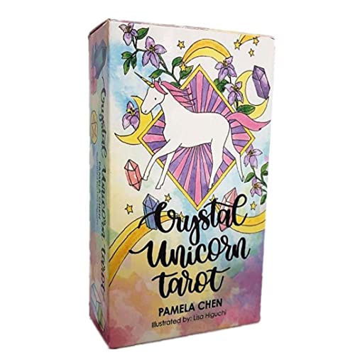 Onsinic Kristall-Einhorn-Tarot-Karten-Guidance 78 Karten Mystischer Tarot-Deck-brettspiel Für Weissagung Schicksal von Onsinic